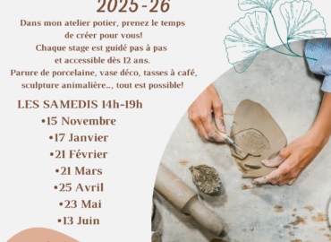 planning ateliers de modelage céramique Dijon